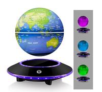 Lampe à lévitation magnétique - Globe en lévitation multicolore - Éclairage LED flottant - Lampe de bureau rotative - Décoration de table de bureau