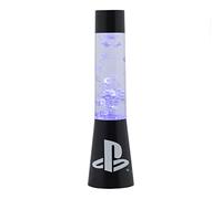 PlayStation Lampe à Liquide Pailletée avec Icônes Flottantes - Marchandise Officielle Sony, Lampe de Nuit pour Salle de Jeu, Noir