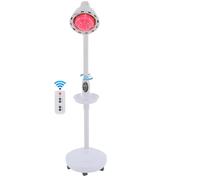 Lampe à lumière rouge - 275 W - Rotation à 360° - Lampe infrarouge avec télécommande - Température 0-115 °C et hauteur réglable de 100 à 15 cm - Lampe thérapie à lumière rouge avec support et 4 roues