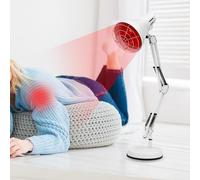 Lampe à lumière rouge - 300 W - Lampe chauffante infrarouge - Lampe thérapeutique - Avec socle et minuterie - Pour un usage domestique - Pour les personnes souffrant d'articulations et de douleurs