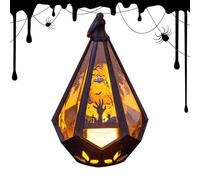 Lampe à Main Castle Witch - Lanternes d'halloween 16 cm Lampe Décorative pour à Batterie Hangoble Kids pour Pathologies de pelouse Porche Fête Camping