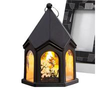 Lampe à main Jack d'Halloween, lampe gothique d'horreur d'Halloween, Lumières de nuit d’ornement d’Halloween, Lampe à vent d'atmosphère de veilleuses pour l'intérieur et l'extérieur