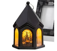 Lampe à main Jack d'Halloween, lampe gothique d'horreur d'Halloween,Lumières de nuit d’ornement d’Halloween - Lampe à vent d'atmosphère de veilleuses pour l'intérieur et l'extérieur