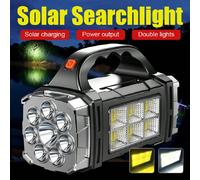 Lampe à main portable rechargeable 8/4 LED, puissante lampe de poche extérieure, lampe solaire de camping, avec torche USB et lanterne de travail COB 4 LED-PWNCK00083,8 LED-PWNCK00084Alliage d'alumini
