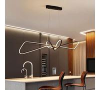 Lampe à manger à la lampe à lampe à LED, dimmable avec télécommande Hoehen Lampe suspendue acrylique réglable pour le salon