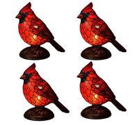 Lampe À Oiseaux Cardinalis, Veilleuse Cardinalis en Résine, Lumières À Thème D'oiseaux Animaux Naturels, pour Table, Bureau, Maison, Bureau 4*L