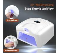 Lampe à ongles 2-en-1 pour un seul doigt ou un seul orteil, séchoir à gel LED à séchage rapide pour toute la main, avec capteur automatique et double lampe AU PLUG (100-240V)