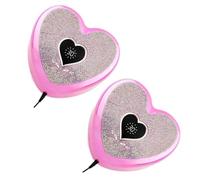Lampe à ongles à perles LED 96 W - Lampe à ongles en forme de cœur - Portable - Séchage rapide - Lampe à ongles UV - Rose - Avec 4 minuteurs et écran LCD