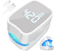 Lampe à ongles, appareil à ongles amélioré avec affichage de l'heure, traitement antifongique à action rapide de 7 minutes for plusieurs ongles d'orteil, lumière infrarouge 940 nm, lumière bleue 500 n