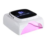 Lampe à ongles, Lampe à ongles LED double puissance 60 W 30 W, sèche-vernis à ongles professionnel à lumière rouge, lampe de polymérisation portable, avec 4 minuteries et capteur automatique(White)