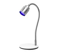 Lampe à ongles LED avec pédale 360° flexible pour extensions d'ongles, applications de pointe 3D, base robuste et port USB (argent, taille unique)