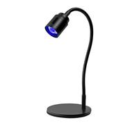 Lampe à ongles LED avec pédale 360° flexible pour extensions d'ongles, applications de pointe 3D, base robuste et port USB (noir, taille unique)