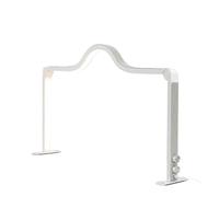 Lampe à ongles LED de type bouton for manucure, extensions cils, table remplissage, lumière salon beauté, lampe demi-lune en diamant pliable et réglable(White with diamonds)