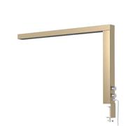 Lampe à ongles LED en forme L/7, lampe table manucure intensité variable | Socle à pince, 3000K-6000K, 36W, lampe portable pour esthéticienne, pour les extensions cils les tatouages(Gold)