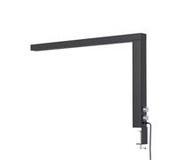 Lampe à ongles LED en forme L/7, lampe table manucure intensité variable | Socle à pince, 3000K-6000K, 36W, lampe portable pour esthéticienne, pour les extensions cils les tatouages(Black)