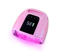 Lampe à ongles LED, Lampe à ongles LED UV 96w sans fil Batterie rechargeable Cure Gel de polymérisation Pour manucure maison(Pink)