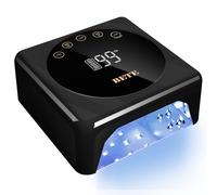 Lampe à ongles LED sans fil BETE, UV rechargeable de 78W Lampe à durcir les ongles avec capteur infrarouge et affichage LCD, Sèche-ongles portable avec 5 paramètres de temporisation