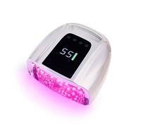 Lampe à ongles LED UV 96w sans fil Batterie rechargeable Cure Gel de polymérisation Écran LCD(Silver)