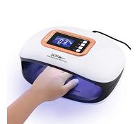 Lampe à ongles LED UV, lampe à ongles LED UV puissante 72W pour durcir les Gels à ongles réglage du temps capteur automatique LCD affichage(blanc)