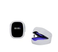 Lampe à ongles professionnelle UV LED pour traitement des champignons des ongles, séchoir à ongles à double source de lumière avec minuterie pour le durcissement du vernis gel (LCD haut de gamme blanc