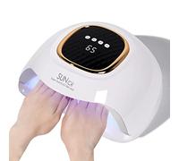 Lampe à ongles UV LED, MIRAGE LAYON 288 W pour la maison et le salon, séchoir à ongles LED pour vernis gel avec capteur automatique/4 réglages de minuterie, outils