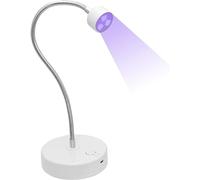Lampe à Ongles UV LED pour Ongles en Gel, Lampe de Polymérisation Flash à Col de Cygne Rotative à 360°, Séchoir à Ongles Portable pour la Maison, le Salon