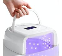 Lampe à ongles UV LED rechargeable 60 W, séchage rapide sans fil avec 42 perles et poignée portable, lampe de durcissement professionnelle pour ongles des doigts et des orteils (blanc)