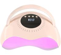 Lampe à Ongles UV LED sans Fil 120 W avec poignée de Levage, capteur Automatique, 3 réglages de minuterie, Base Amovible, sèche-Ongles Rechargeable, Outils d'art pour Ongles, Rose
