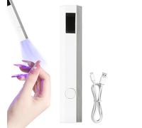 Lampe à ongles UV - Petit gel portable, design léger et portable avec technologie de durcissement rapide, sèche-ongles avec paramètres de minuterie, affichage LED pour décoration de colle strass, manu
