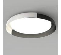 Lampe à Panneau Circulaire Moderne avec variateur, Imitation Bois, pour Salon, Salle à Manger et Cuisine (foncé, 55 cm)