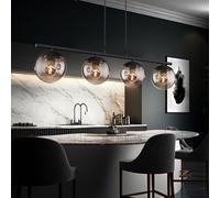 Lampe À Pendre En Verre LED Design Noir Mat