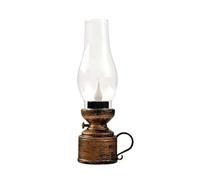 Lampe à pétrole vintage LED sans flamme, fonctionne à piles, lampe de table rétro, lanterne de grange pour une utilisation en intérieur, décoration d'intérieur, éclairage d'urgence, décoration de