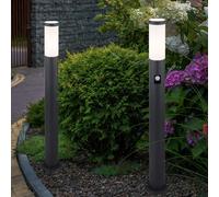 Lampe à Pied Lampadaire Éclairage D'Extérieur Allée Chemin Anthracite Détecteur