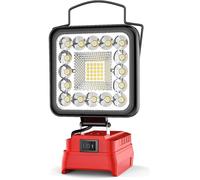 Lampe à piles pour batterie Einhell PXC 18V, lampe de travail LED 48W 4800LM avec 2 ports USB pour le camping (pile non incluse)