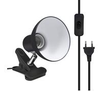 Lampe à Pince E27 avec prise Européenne et Interrupteur, Rotation de 270 Degrés Support Douille Vis Edison, Support de Lampe de