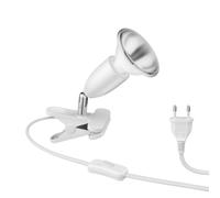 ledscom.de Lampe à pince E27 LIK, blanche incl. lampe à réflecteur E27 PAR30 LED 1025lm blanc
