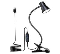 Lampe à Pince Lampe à Pince Pour Bureau 3 Modes D'éclairage Lampe De Lecture à Pince 10 Luminosités à Intensité Variable Lampe De Bureau à Pince Lampes De Lit LED USB Réglables à 360° Pour Tête De Lit