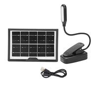 Lampe à Pince Solaire Rechargeable Charge Solaire Lecture Pince à Col de Cygne Flexible sur la Lumière de Livre 5V pour Enfants Rats de Bibliothèque, pour Lit, Canapé, Bureau, Voyage