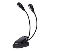 Lampe à pince, support de musique Lampe à bras réglable Double Lampe de lecture Lampe de bureau à pince(8 perles)
