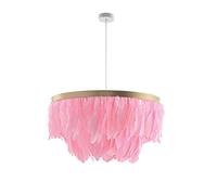 Lampe à Plumes créative Nordique E27 pour Chambre d'enfant, Salon, Salle à Manger, Chambre à Coucher, Style Moderne, Simple, Chaleureux et Romantique, Blanc. 50 x 32 cm