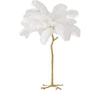 Lampe à plumes, Lampadaire De Plume for Le Salon, 1.2M .7M Lampe Debout Chambre Princesse Romantique for La, Résine D'autruche Luxe Moderne, Bureau, Décoration Intérieure(blanc,80 * 120CM)