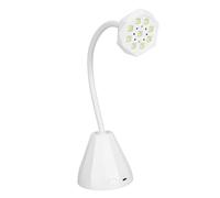 Lampe à Polymériser pour Vernis Gel 27 W Professionnelle, Batterie sans Fil 300 MAh au Lithium, 9 Perles, Réglage de L'angle de Lumière à Col de Cygne Flexible à 360 °,