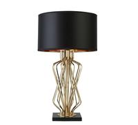 Lampe a poser, 1 lumiere, metal alu, or