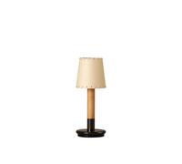 Lampe à Poser à Piles Santa & Cole Basic Minimum Beige/ Bouleau/ Bronze