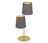 Lampe à poser ALMEIDA 2 E27 2X40W en acier laiton brossé D260mm