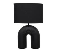 Lampe à poser archi céramique noir (H42cm)