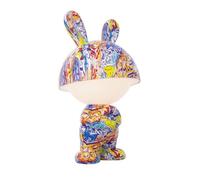 Xanlite - Lampe à Poser LED Artlite - Tactile - USB Rechargeable - RVB et Blanc Chaud - Ø 168 x 300 mm - Intensité Réglable - Autonomie 8h - Motifs Graffiti - Usage Intérieur