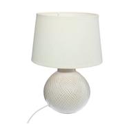 Lampe à poser - ATMOSPHERA - Joas - Céramique - Blanc - D 19 x H 29 cm