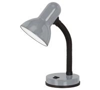 Lampe à poser BASIC 1 E27 1X40W en matière synthétique argent 0x0x300mm