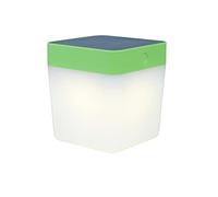 Lampe à poser blanche TABLE CUBE, LED Intégrée, 1W, 100 lumens, 3000K, IP44, SOLAIRE, Classe III